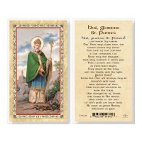 25pk - Saint Patrick Hail Glorious Saint Gold Stamped Laminated Holy Card Pk 25 25pk - Saint Patrick Hail Glorious Saint Gold Stamped Laminated Holy Card Pk 25