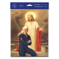3pk - 8" x 10" Chambers: Jesus with Sailor Print  (sold in inc. of 3)