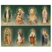 Assorted Madonna Subjects Silver Stamped 8-Up Micro-Perf