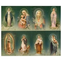 Assorted Madonna Subjects Silver Stamped 8-Up Micro-Perf