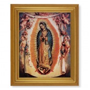 10" x 12" Gold Leaf Finish Beveled Frame with 8" x 10" Our Lady of Guadalupe Textured Art