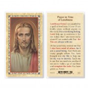 25pk - Prayer In Time Of Loneliness Gold Stamped Laminated Holy Card  Pk 25