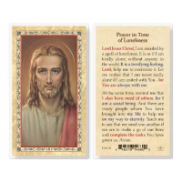 25pk - Prayer In Time Of Loneliness Gold Stamped Laminated Holy Card  Pk 25