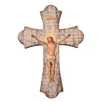 Crucifixion 12" Laser Cut Wood Vintage Cross