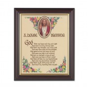 10" x 12" Walnut Frame with Gold Inside Lip and a 8" x 10" A House Blessing Print