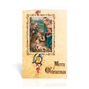 10pk - Holy Family with a Drummer Boy Christmas Greeting Cards    Sold in inc of 10