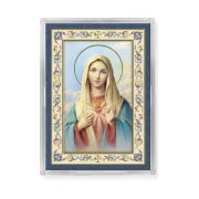 Immaculate Heart of Mary Medal Gold Embossed Magnetic Frame with Easel Inc. of 4