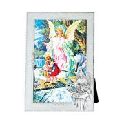 White Pearlized Guardian Angel Photo Frame