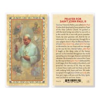 25pk - Saint John Paul Ii  Gold Stamped Laminated Holy Card  Pk 25