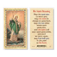25pk - Saint Patrick - An Irish Blessing Gold Stamped Laminated Holy Card  Pk 25