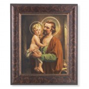 11 1/4" x 13 1/4" Art Deco Frame with an 8" x 10" St. Joseph with Jesus Print