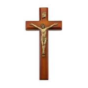 10" Two Tone Cross with Museum Gold Tone Corpus