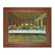 10" x 12" Ornate Wood Frame with an 8" x 10" The Last Supper Print