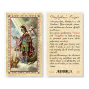 St Florian - Fireman Prayer Laminated Holy Card. Inc. of 25
