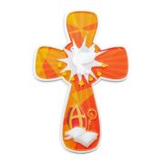 6" Confirmation Resin Cross in Clear Plastic Box
