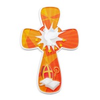6" Confirmation Resin Cross in Clear Plastic Box