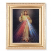 10 1/4" x 12 1/4" Satin Gold Frame with an 8" x 10" Divine Mercy Print