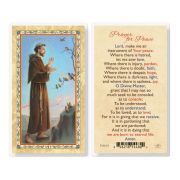 St. Francis Prayer For Peace Laminated Holy Card. Inc. of 25