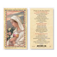 25pk - Rose Mystica  Gold Stamped Laminated Holy Card  Pk 25