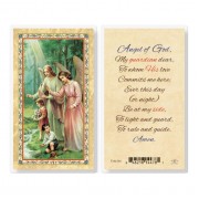 25pk - Guardian Angel - Angel Of God Gold Stamped Laminated Holy Card  Pk 25