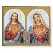 11" x 14" Gold Plaque Frame with a The Sacred Hearts Print