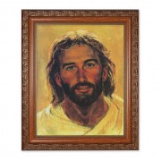 10" x 12" Ornate Wood Frame with an 8" x 10" Hook: Head of Christ Print