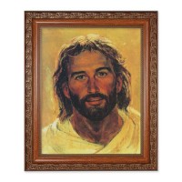 10" x 12" Ornate Wood Frame with an 8" x 10" Hook: Head of Christ Print