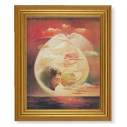 10" x 12" Gold Leaf Finish Beveled Frame with 8" x 10" Holy Spirit (Segura) Textured Art