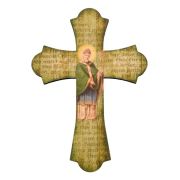 Saint Patrick 12" Laser Cut Wood Vintage Cross