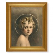 10" x 12" Gold Leaf Finish Beveled Frame with 8" x 10" Chambers: Light of the World Textured Art