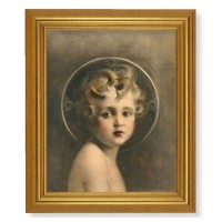 10" x 12" Gold Leaf Finish Beveled Frame with 8" x 10" Chambers: Light of the World Textured Art