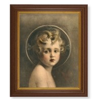 10 1/2" x 12 1/2" Walnut Finish Beveled Frame with 8" x 10" Chambers: Light of the World Textured Art