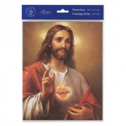 3pk - 8" x 10" La Fuente: Sacred Heart of Jesus Print (sold in inc. of 3)