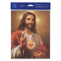 3pk - 8" x 10" La Fuente: Sacred Heart of Jesus Print (sold in inc. of 3)