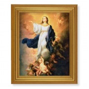 10" x 12" Gold Leaf Finish Beveled Frame with 8" x 10" Immaculate Conception Textured Art