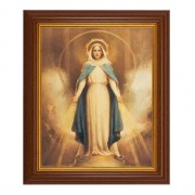 10 1/2" x 12 1/2" Walnut Finish Beveled Frame with 8" x 10" Our Lady Of Grace Textured Art 10 1/2" x 12 1/2" Walnut Finish Beveled Frame with 8" x 10" Our Lady Of Grace Textured Art