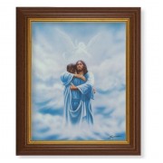 10 1/2" x 12 1/2" Walnut Finish Beveled Frame with 8" x 10" Welcome Home - The Reunion Textured Art