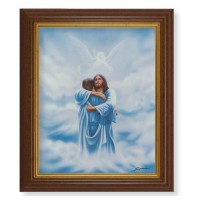 10 1/2" x 12 1/2" Walnut Finish Beveled Frame with 8" x 10" Welcome Home - The Reunion Textured Art