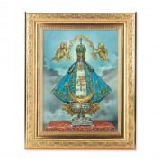 8 1/4" x 10 1/4" Gold Ornate Frame with a 6" x 8" Virgen de San Juan Print