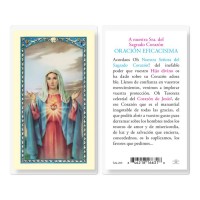 25pk - Immaculate Heart Of Mary Laminated Holy Card Pk 25