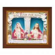10 1/2" x 12 1/2" Walnut Finish Beveled Frame with 8" x 10" House Blessing - SHJ and IHM Textured Art 10 1/2" x 12 1/2" Walnut Finish Beveled Frame with 8" x 10" House Blessing - SHJ and IHM Textured Art