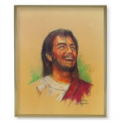 11" x 14" Gold Plaque Frame with a Segura: Laughing Jesus Print