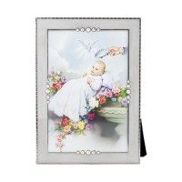 White Pearlized Baptism Photo Frame White Pearlized Baptism Photo Frame