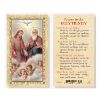 25pk - Prayer To Holy Trinity  Gold Stamped Laminated Holy Card  Pk 25