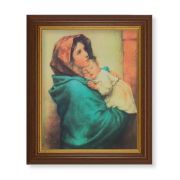 10 1/2" x 12 1/2" Walnut Finish Beveled Frame with 8" x 10" Madonna Of The Streets Textured Art