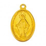 25pk - Gold Aluminum Miraculous Medal  Sold in Inc of 25