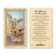 25pk - Prayer To Saint Michael  Gold Stamped Laminated Holy Card  Pk 25