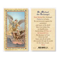 25pk - Prayer To Saint Michael  Gold Stamped Laminated Holy Card  Pk 25