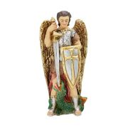 4" Cold Cast Resin Hand Painted Statue of Saint Michael Defender of Glory in a Deluxe Window Box