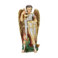 4" Cold Cast Resin Hand Painted Statue of Saint Michael Defender of Glory in a Deluxe Window Box 4" Cold Cast Resin Hand Painted Statue of Saint Michael Defender of Glory in a Deluxe Window Box